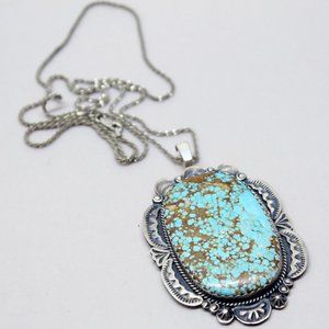 Navajo Sterling turquoise necklace / pendant
